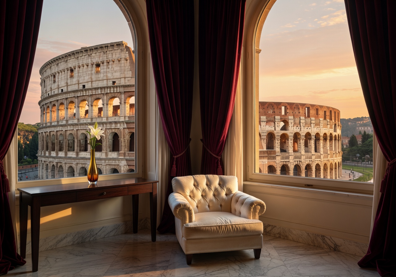 Colosseum view from Palazzo Manfredi